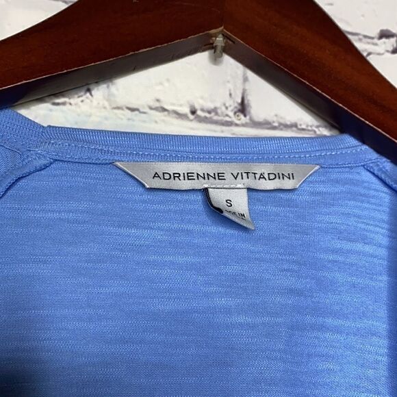 Adrienne Vittadini Blue Open Front Long Waterfall Lightweight Cardigan Small - Picture 8 of 9